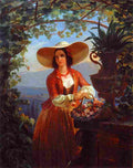 ekm Italialainen Kukkaistytto Art A4 Photo Print