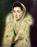 el Lady in Fur Wrap Art A4 Photo Print