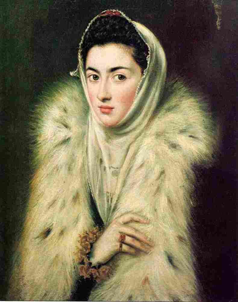 el Lady in Fur Wrap Art A4 Photo Print
