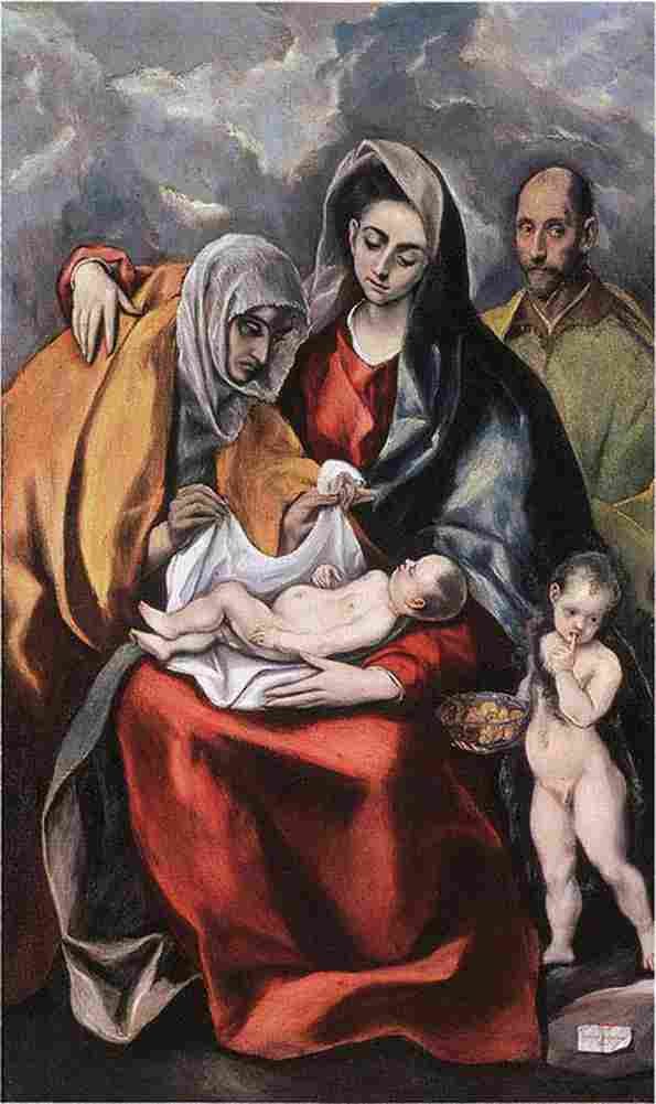 el The Holy Family with Saint Ann Art A4 Photo Print
