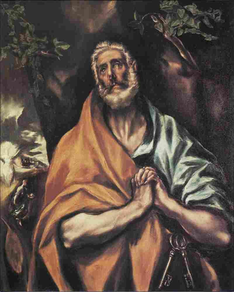 el greco saint peter in tears Art A4 Photo Print