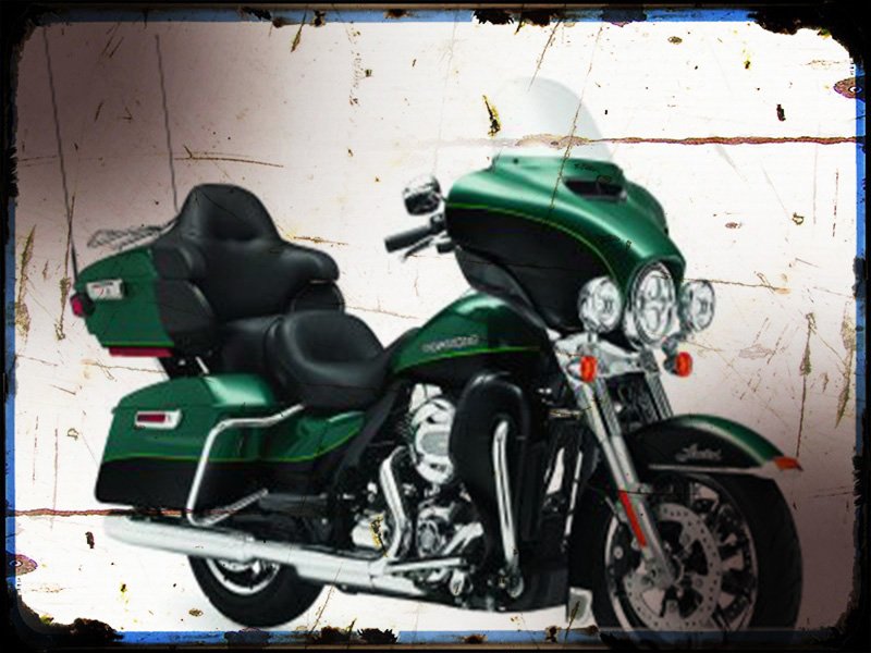 electra glide ultra limited A4 Photo Print Motorbike Vintage Aged