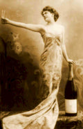 elegant woman champagne7Vintage 20th Century 1900s A4 Photo Print