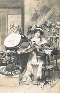 elena hats 1906 Vintage world war A4 Photo Print