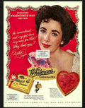 elizabeth taylor whitmans chocolates advert 1950s 2 Advert A4 Photo Print