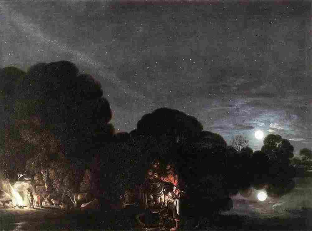 elsheimer Flight into Egypt Art A4 Photo Print