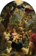 elsheimer Holy Family with Saint John the Baptist Art A4 Photo Print