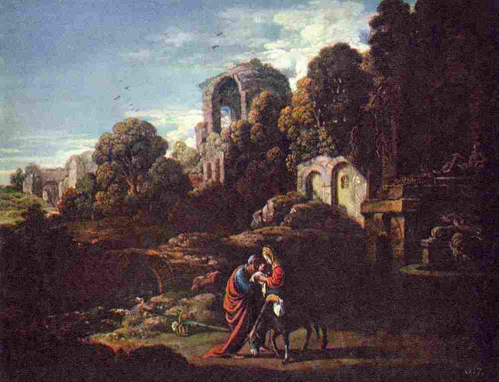 elsheimer Landscape with The Flight Art A4 Photo Print