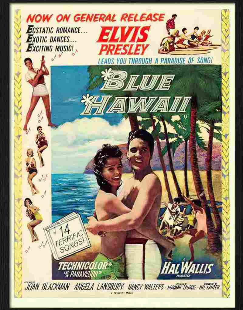 elvis blue hawaii movie poster Advert A4 Photo Print