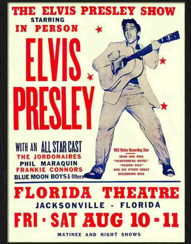 elvis rock n roll concert poster 1950s Advert A4 Photo Print