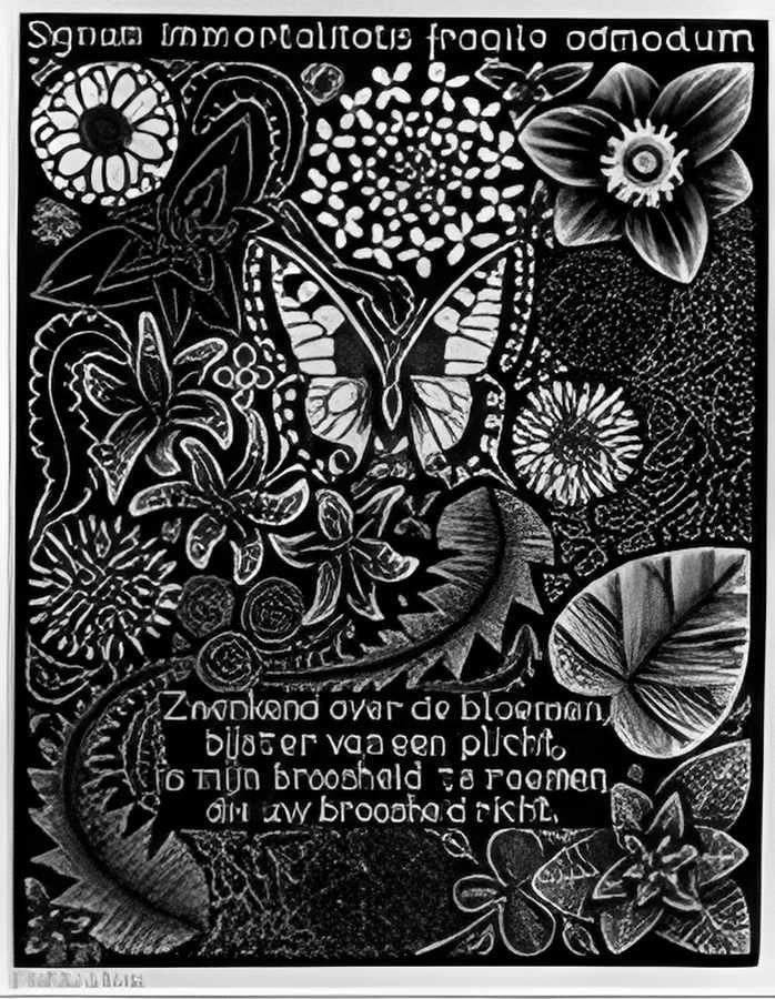 emblemata butterfly mc escher 1931 A4 Photo Print