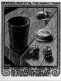 emblemata dice mc escher 1931 A4 Photo Print