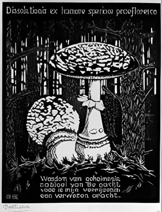 emblemata toadstool mc escher 1931 A4 Photo Print
