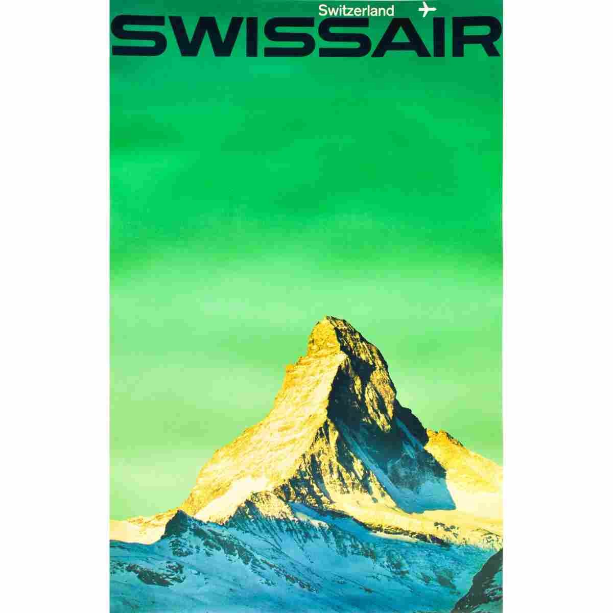 emil schulthess swissair switzerland 1964 3 Advert A4 Photo Print