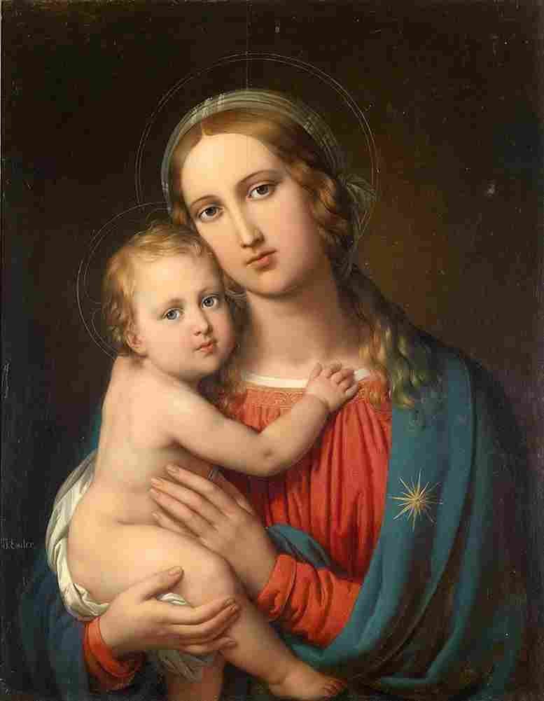 ender johann madonna with child Art A4 Photo Print