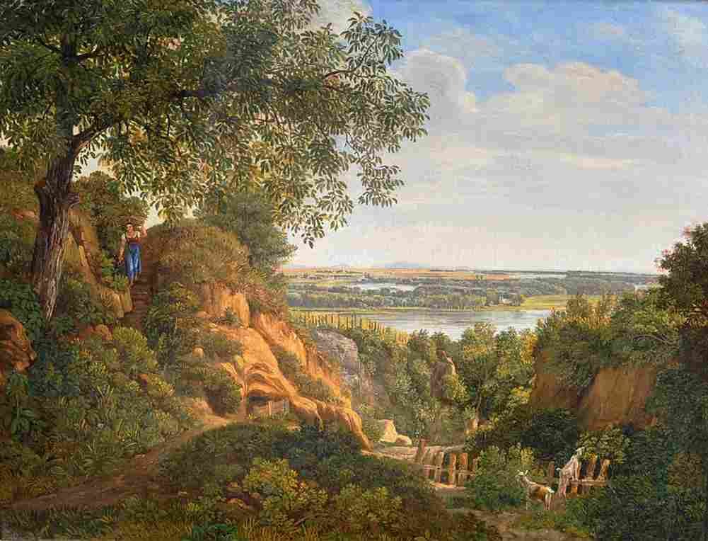 ender thomas view from nussdorf to the danube Art A4 Photo Print