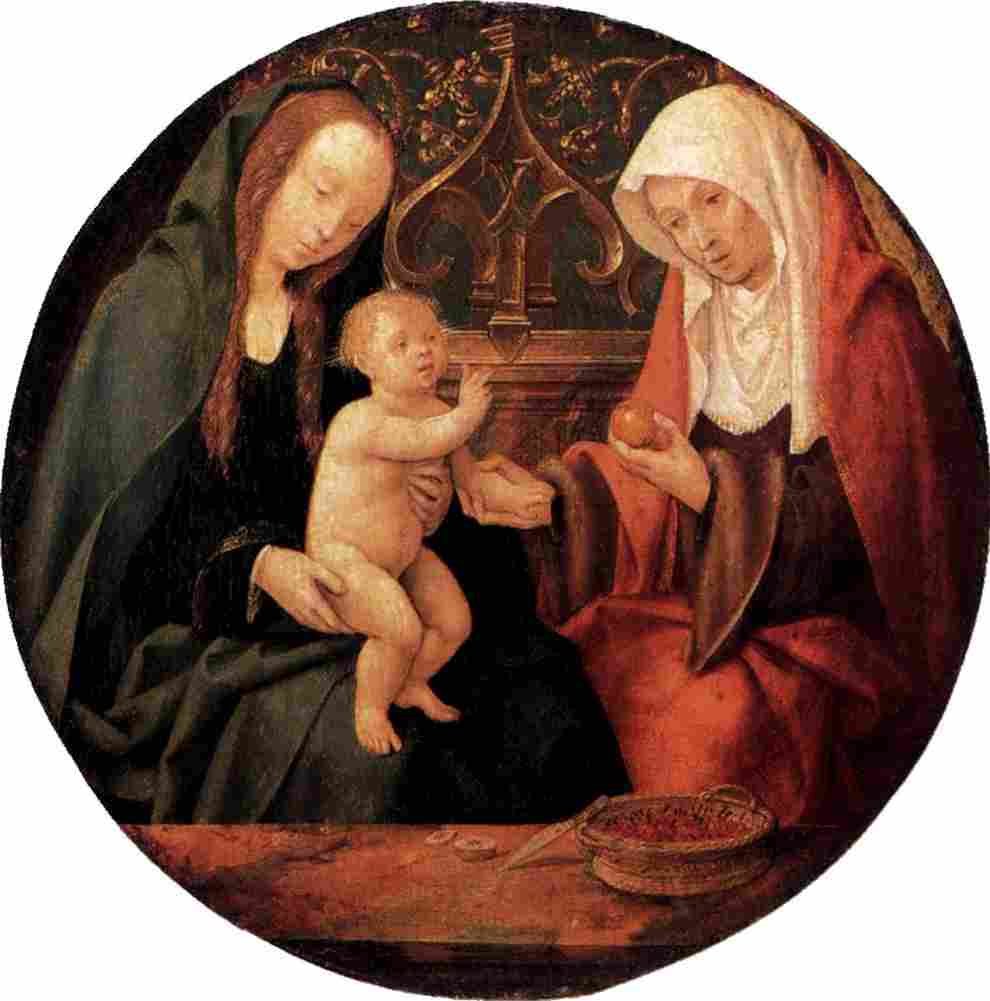engebrechtsz virgin and child with saint ann Art A4 Photo Print