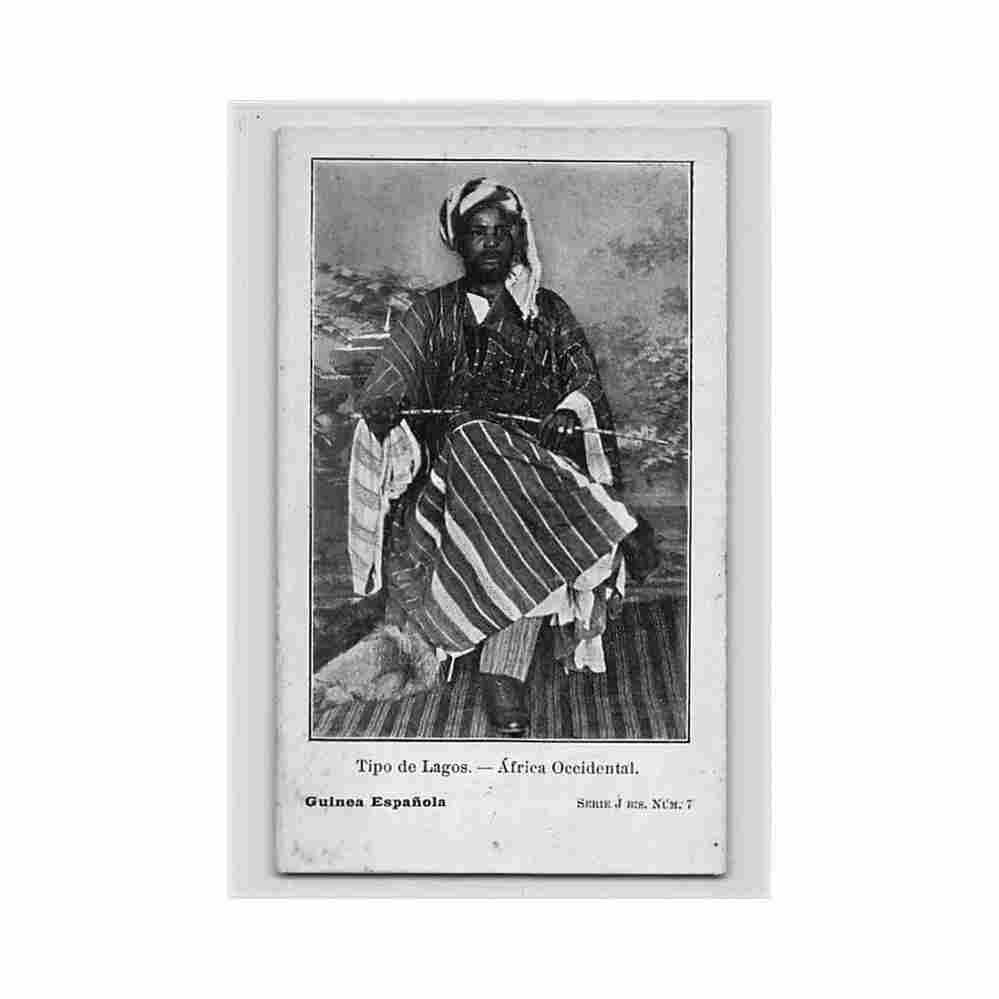 equatorial guinea native man from lagos british nigeria serie j bis n 7 Vintage A4 Photo Print