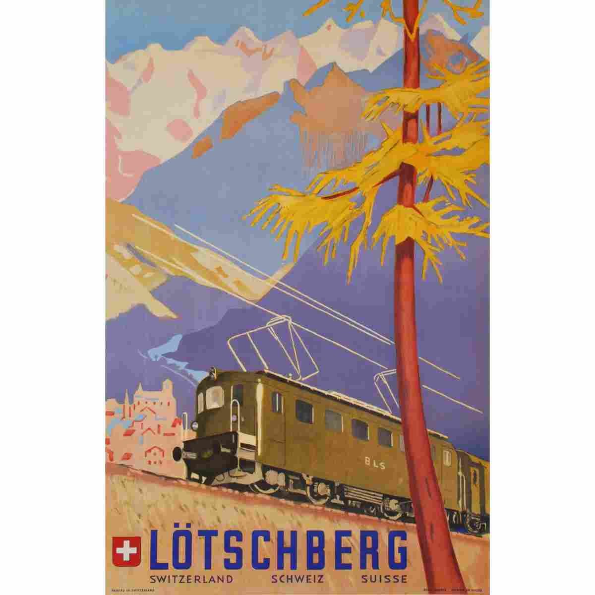 eric hermes loetschberg 1949 2 Advert A4 Photo Print