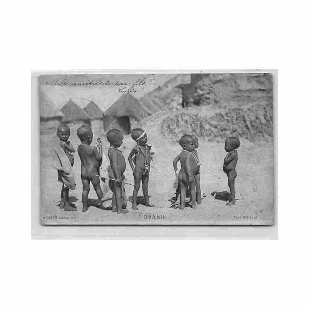 eritrea little devils native children alterocca terni italy 2873 Vintage A4 Photo Print