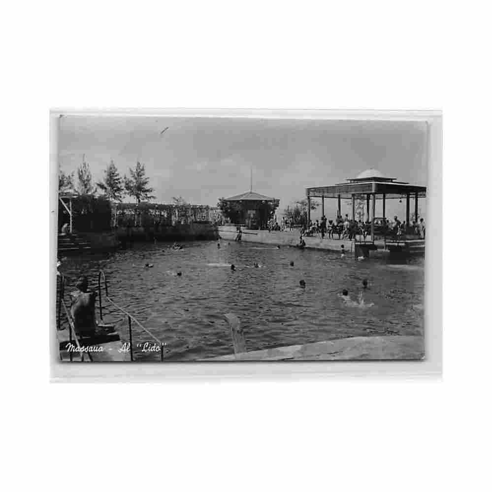 eritrea massawa the lido swimming pool f ferrero 662 Vintage A4 Photo Print