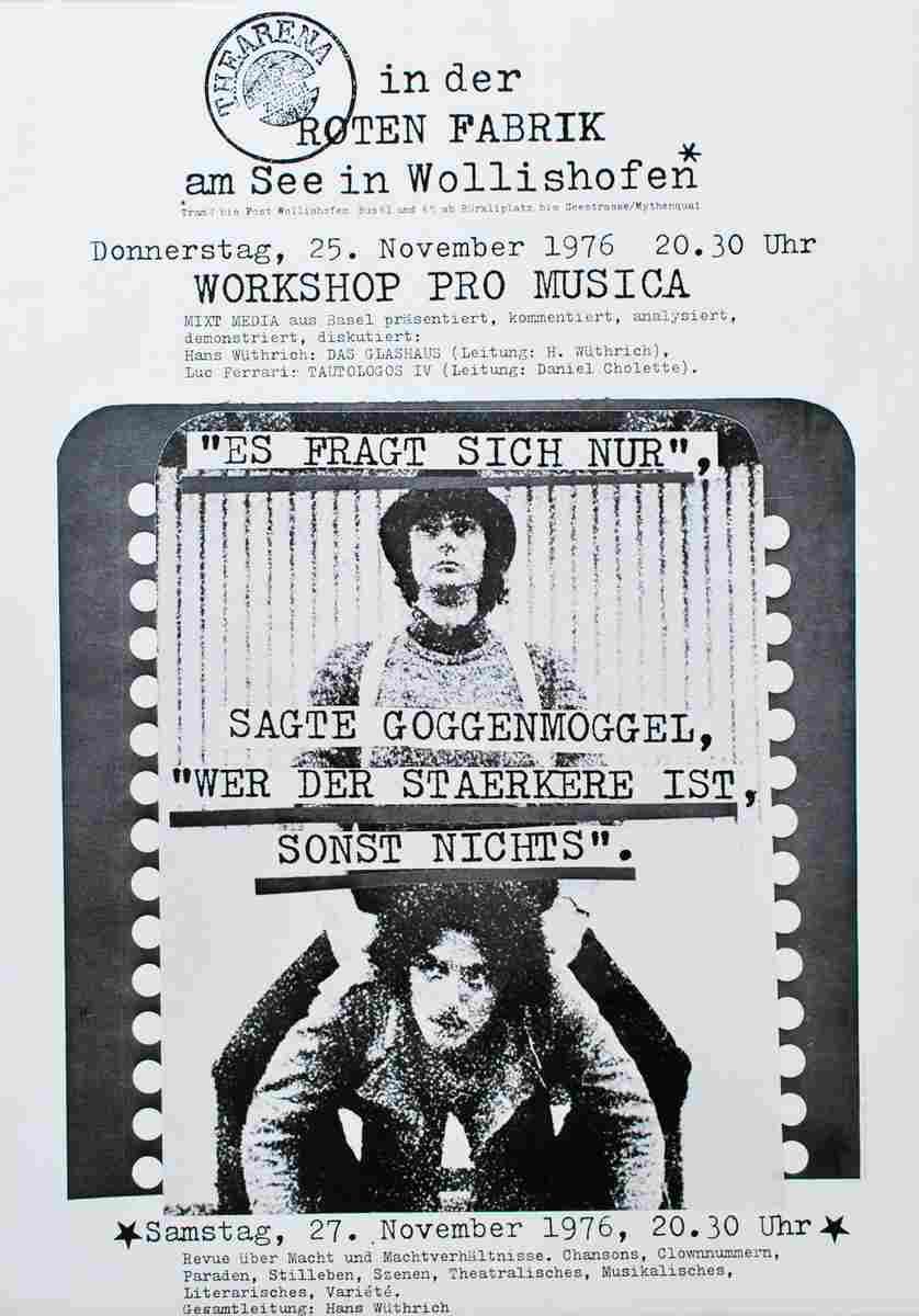 ernst und ursula hiestand workshop pro musica 1976 4 Advert A4 Photo Print