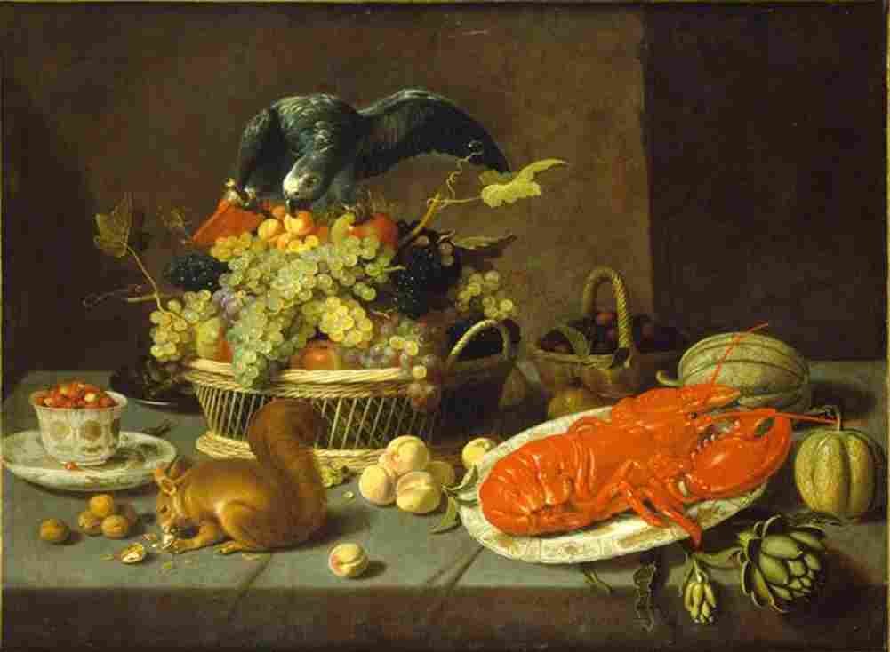 es van still life with squirrel Art A4 Photo Print