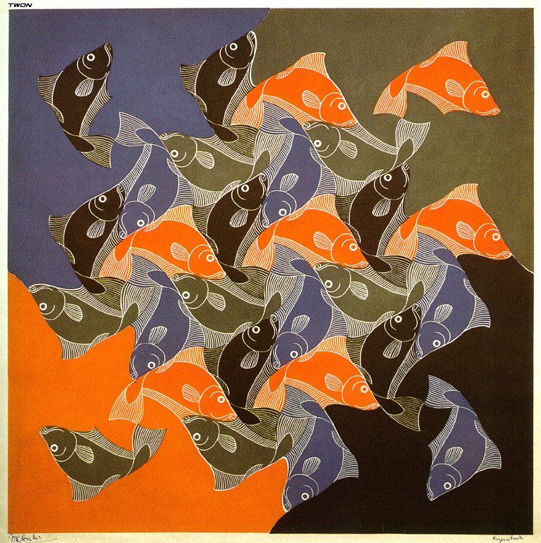 escher2 025 twon Fish Art A4 Photo Print