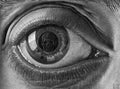 escher2 079 twon Eye Art A4 Photo Print