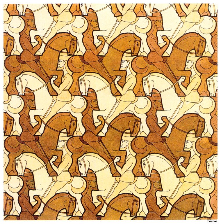 escher2 101 twon Cavaliers Art A4 Photo Print