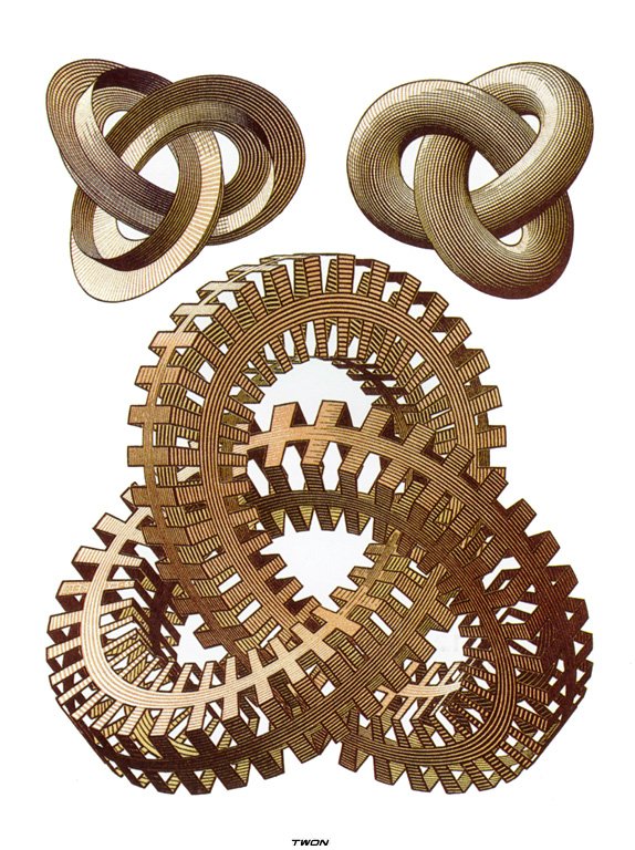 escher2 104 twon Knots Art A4 Photo Print