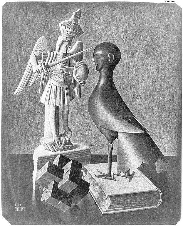 escher2 122 twon Art A4 Photo Print
