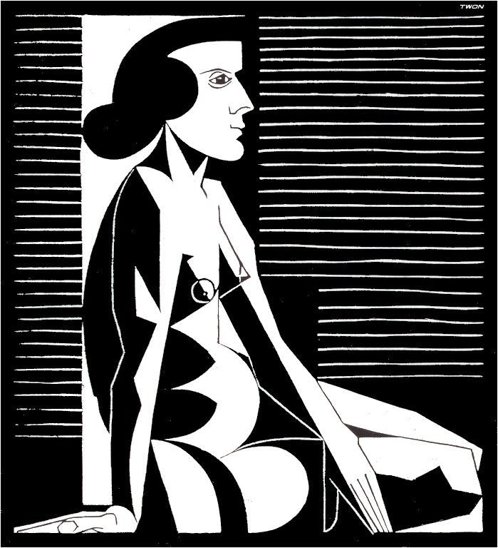 escher2 145 twon Seated Female Nude Art A4 Photo Print
