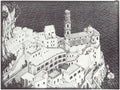 escher2 147 twon Atrani Coast of Amalfi Art A4 Photo Print