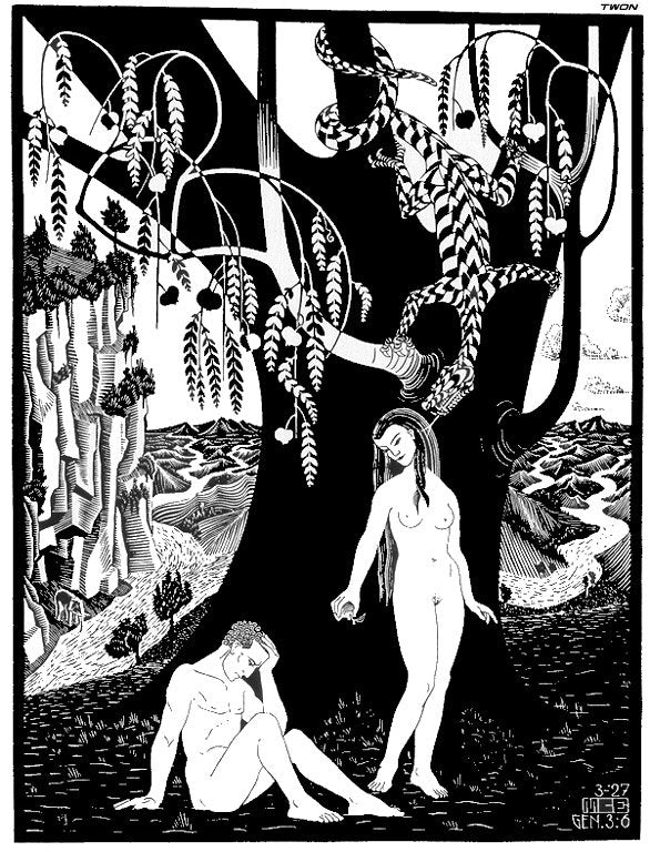 escher2 162 twon The Fall of Man Art A4 Photo Print