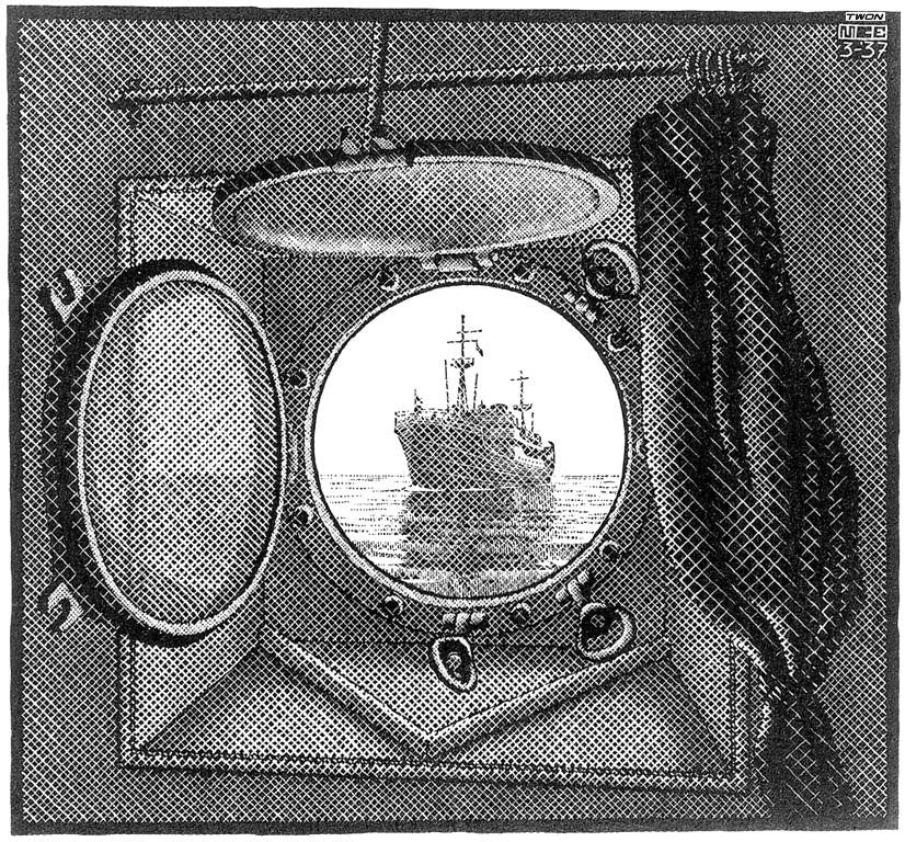 escher2 177 twon Porthole Art A4 Photo Print