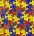 escher2 182 twon Symmetry Watercolor 55 Fish Art A4 Photo Print