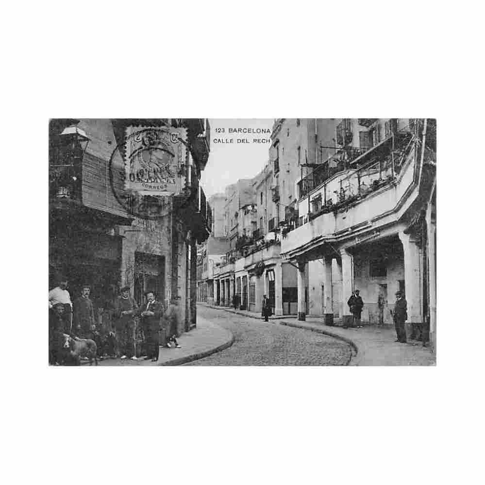 espana barcelona calle del rech ed misse hermanos 123 Vintage A4 Photo Print