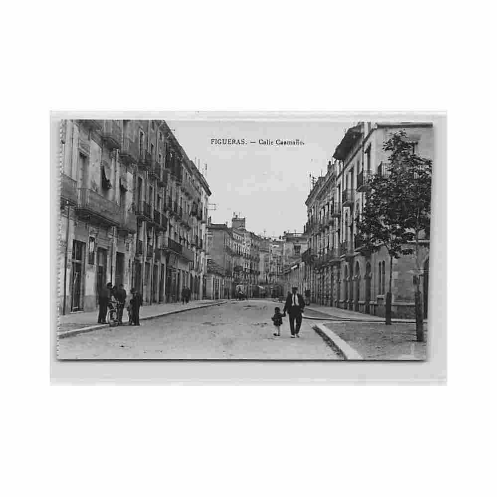 espana figueras calle caamano ed j tort Vintage A4 Photo Print