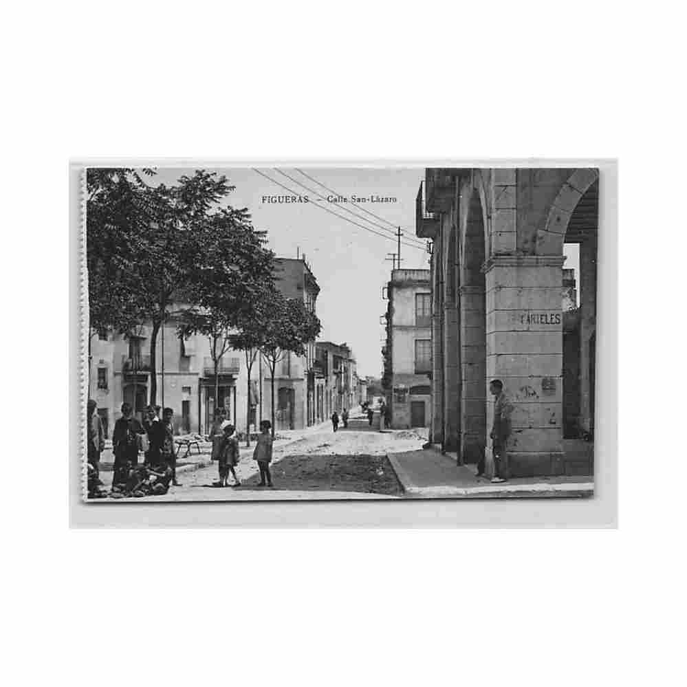 espana figueras calle san lazaro ed j tort Vintage A4 Photo Print