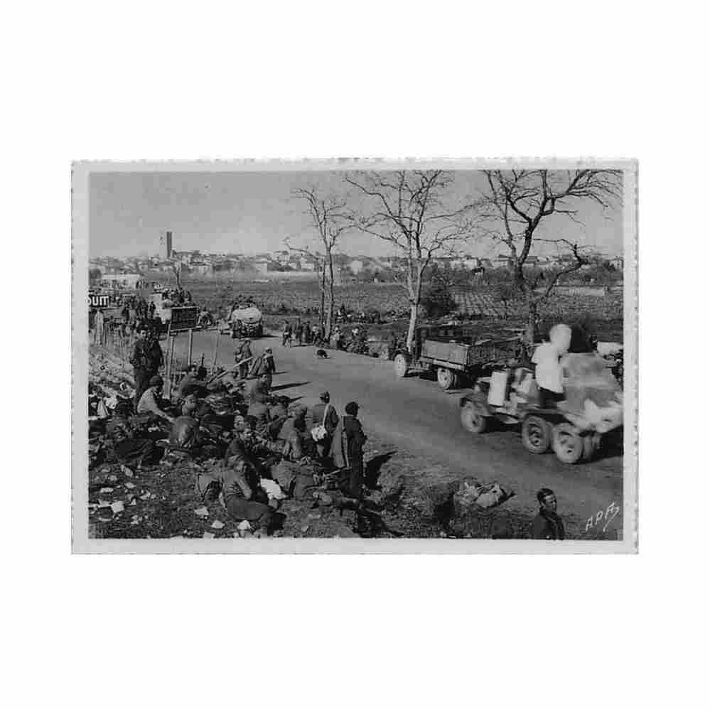 espana guerra civil retirada cercanias de argeles ed apa 14 Vintage A4 Photo Print