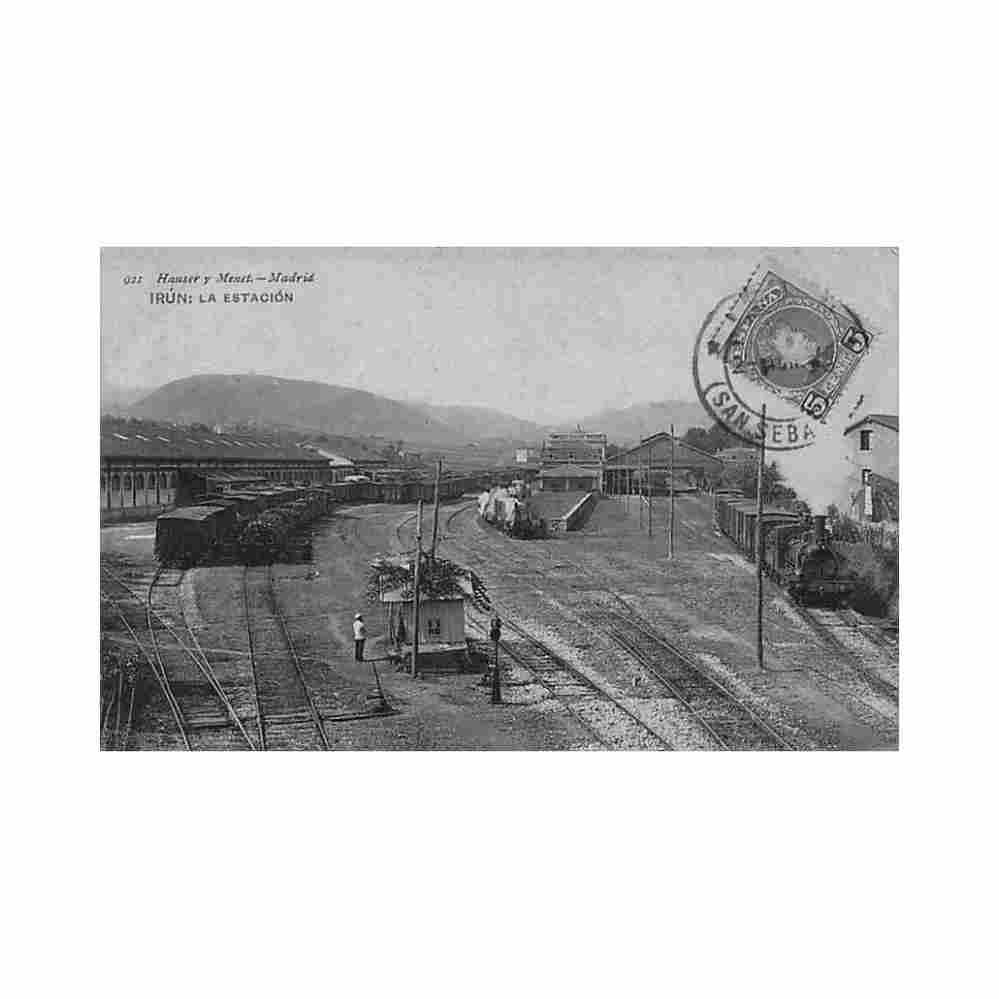 espana irun la estacion ed hauser y menet 921 Vintage A4 Photo Print