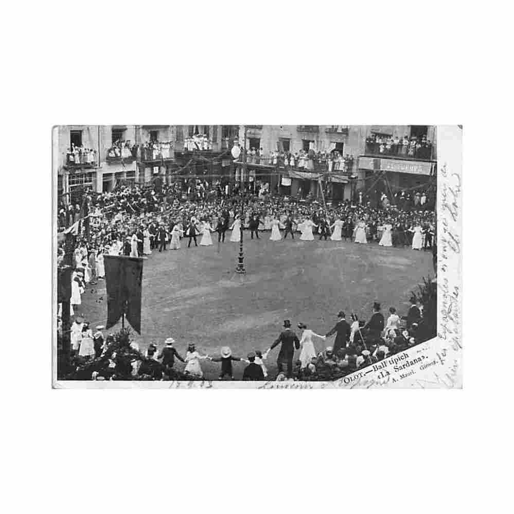 espana olot cat ball tipich la sardana ed a mauri Vintage A4 Photo Print