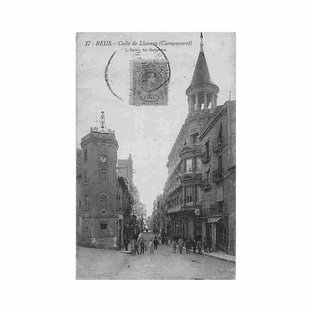 espana reus calle de llovera campanaret ed l rosin 37 Vintage A4 Photo Print