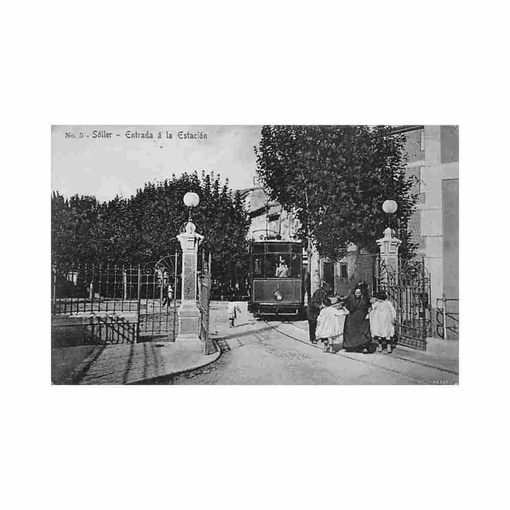 espana soller baleares entrada a la estacion del tranvia ed a m 5 Vintage A4 Photo Print