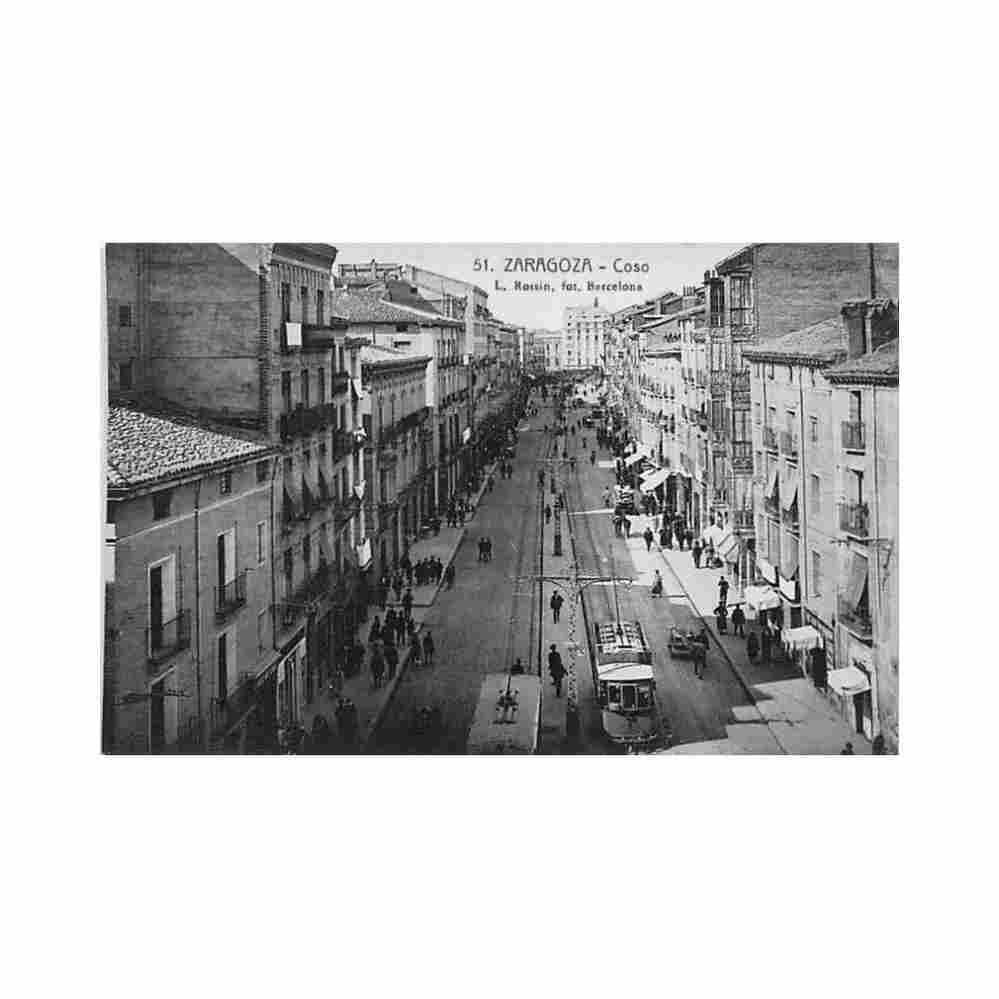 espana zaragoza aragon coso ed l roisin 51 Vintage A4 Photo Print