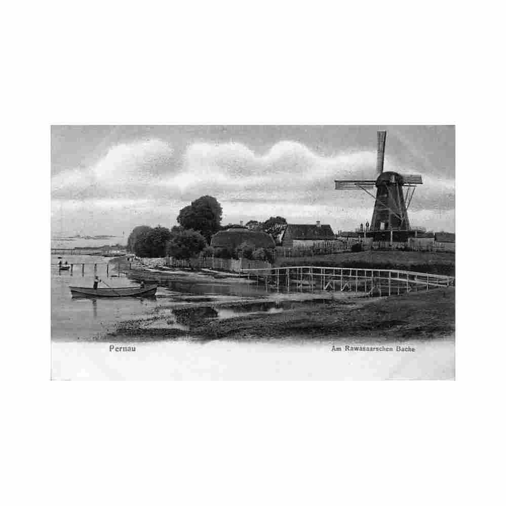estonia parnu pernau raama windmill g ehrmann Vintage A4 Photo Print