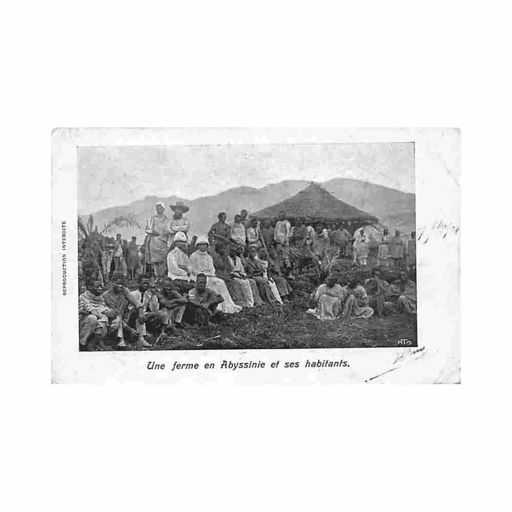 ethiopia a farm and its inhabitants in abyssinia Vintage A4 Photo Print