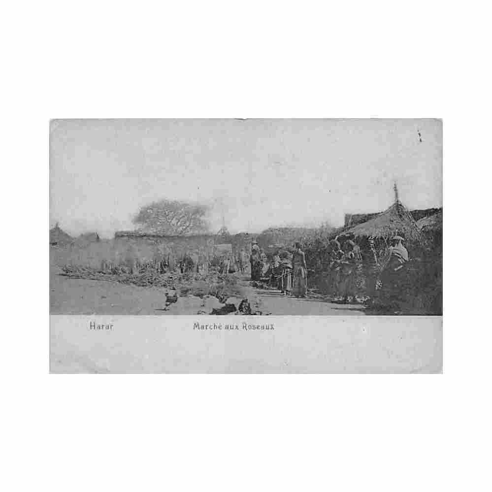 ethiopia harar reed market Vintage A4 Photo Print
