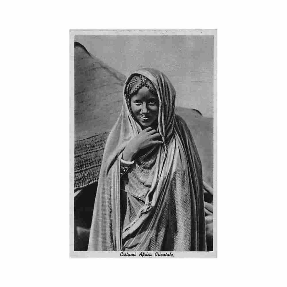 ethiopia native girl Vintage A4 Photo Print
